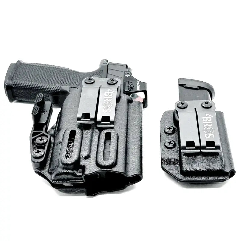 Black pistol holster with magazine carrier for Sig P365-XMACRO by Four Brothers Holsters