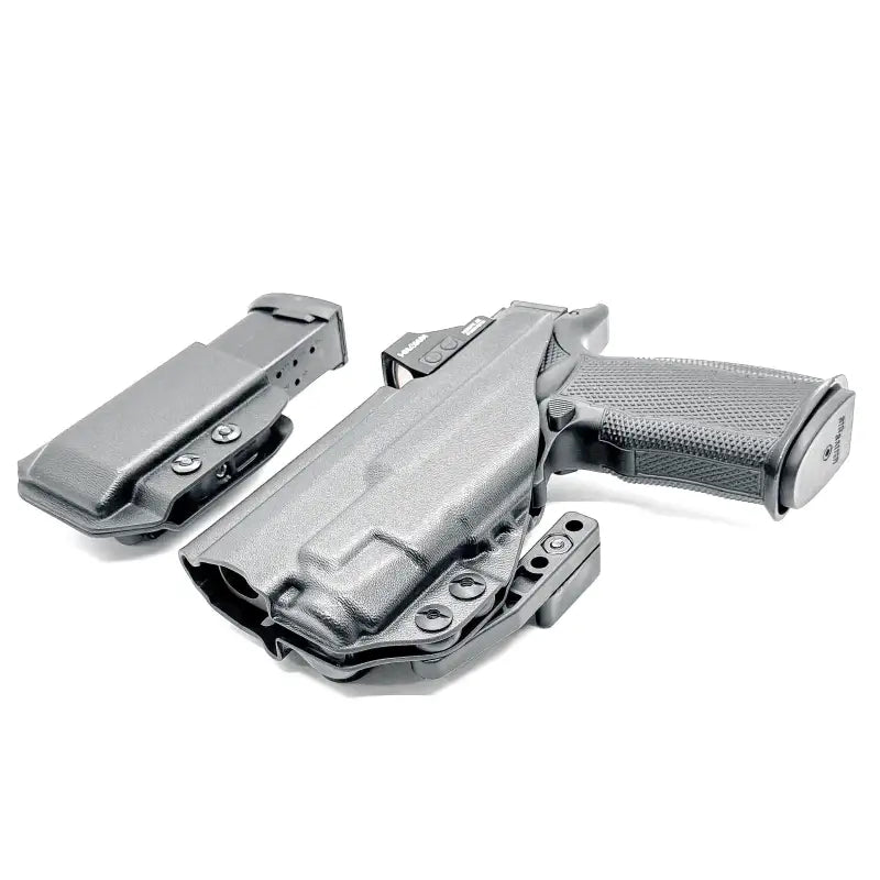 Black pistol and magazine holster for Sig P365-XMACRO, designed by Four Brothers Holsters