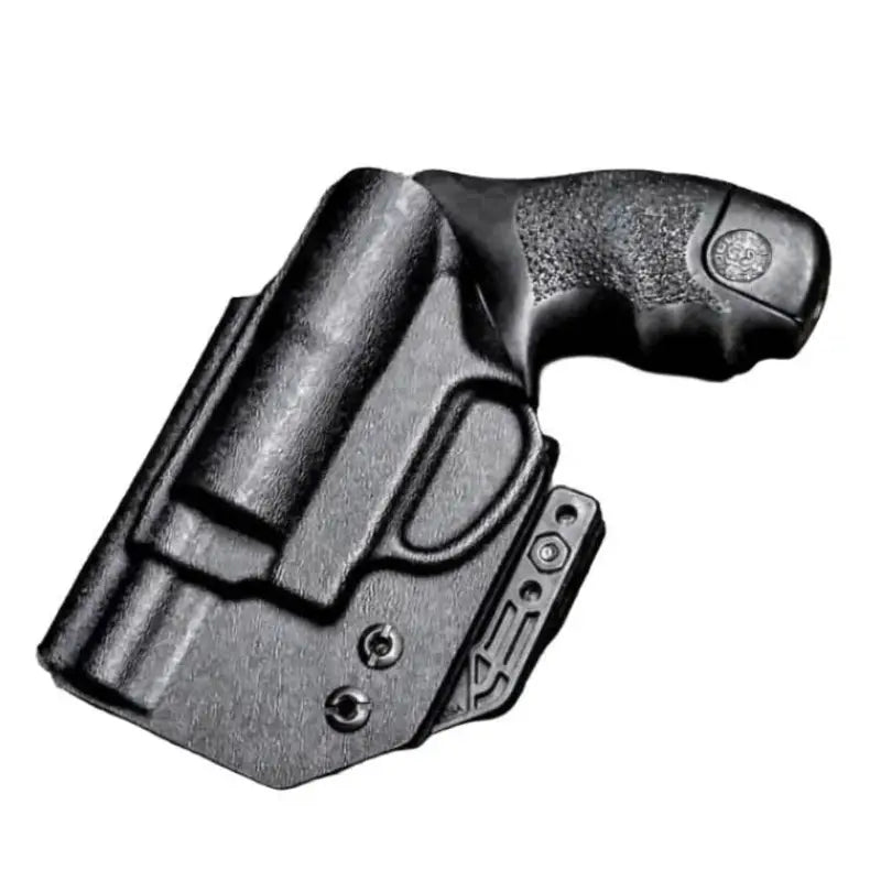Black professional grade IWB holster for J-Frame Revolver with mounting hardware