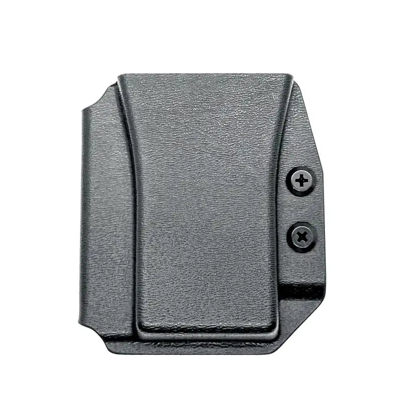 Black plastic Sig Sauer MPX magazine holster with screws for secure carry