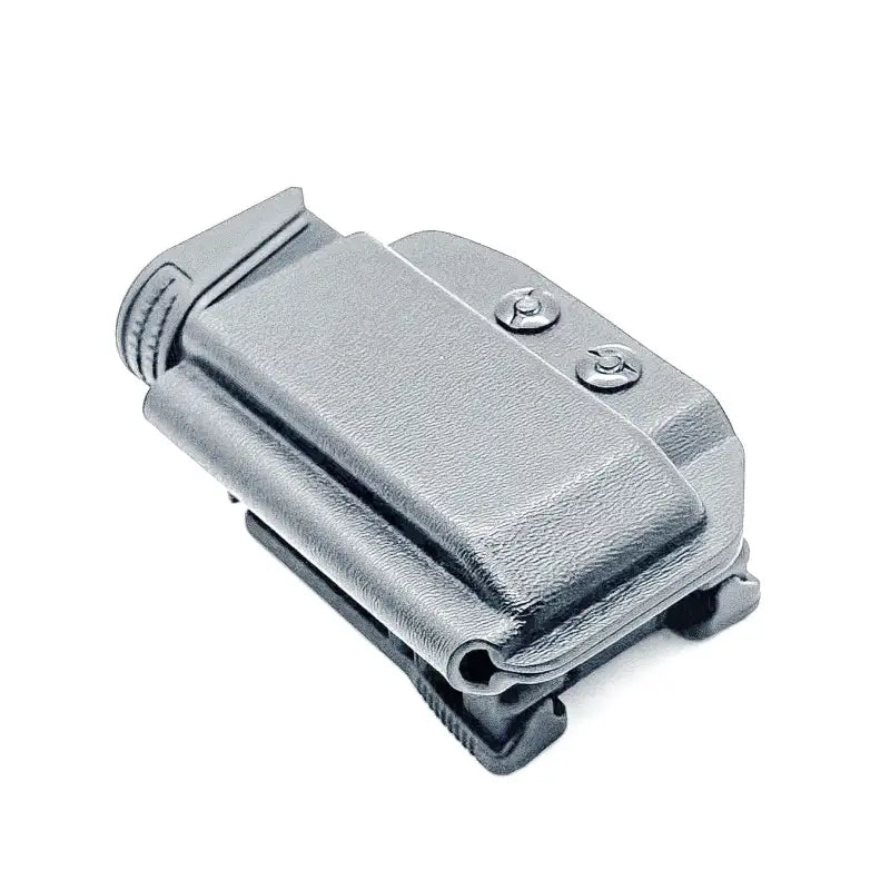 Black plastic magazine holster with magazine retention device for FN Reflex OWB from Four Brothers Holsters
