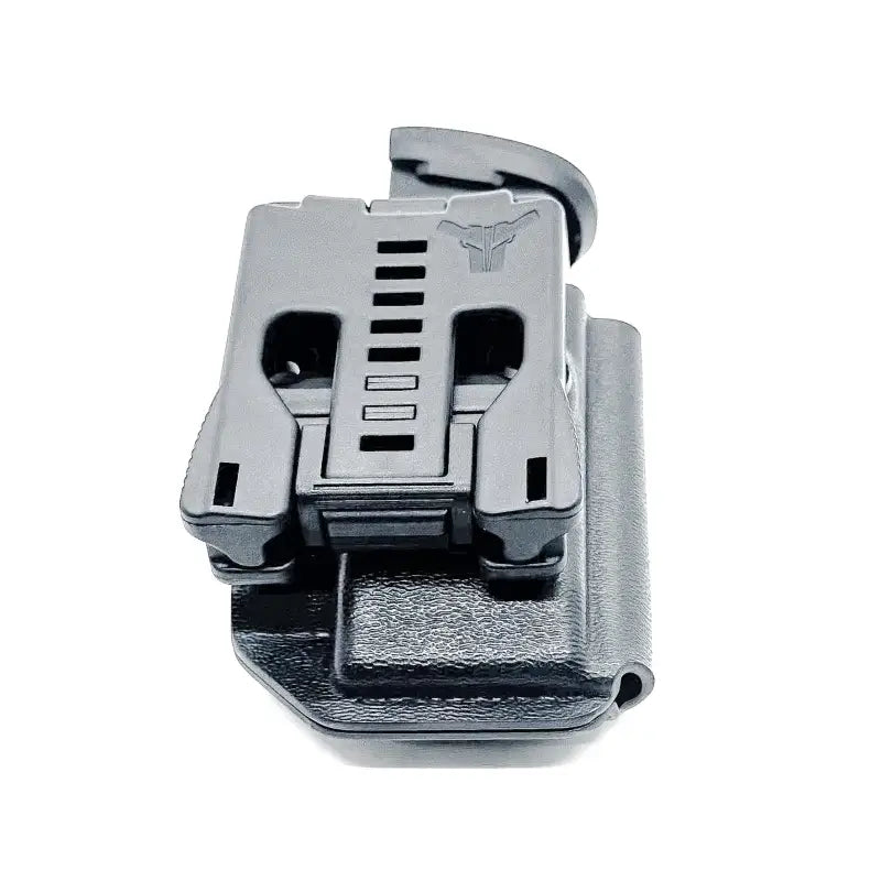 Black plastic tactical gear holster with magazine retention device for P365-FUSE OWB Pouch