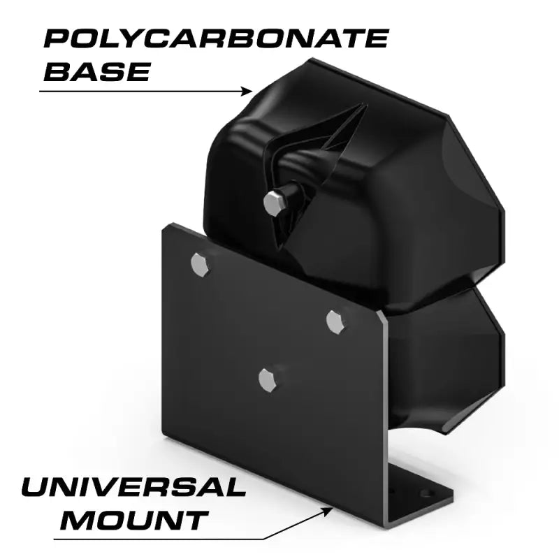 Black polycarbonate base with universal mount for Feniex Triton 100W speaker
