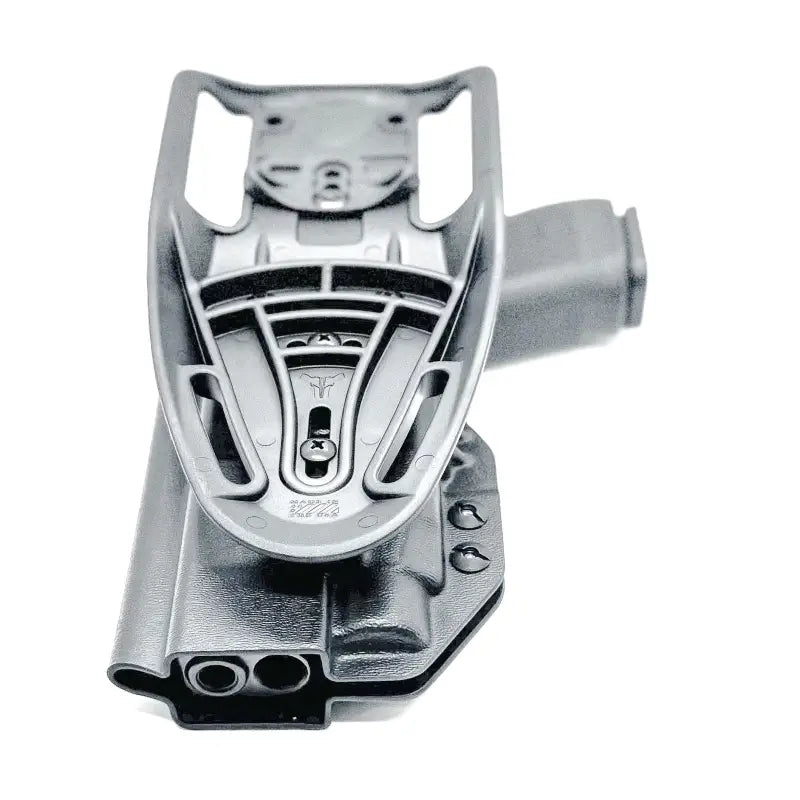 Black polymer Glock 17 holster with TLR-7 HL-X for duty and competition use