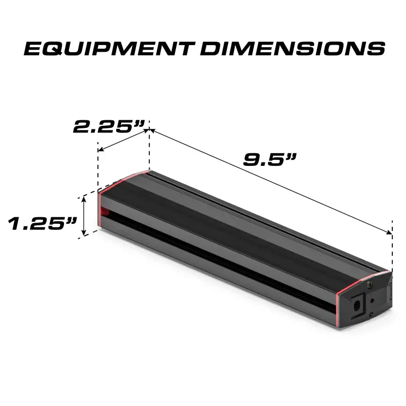 Black rectangular Feniex Q Series 200 Stick Light with serial technology and smart modules