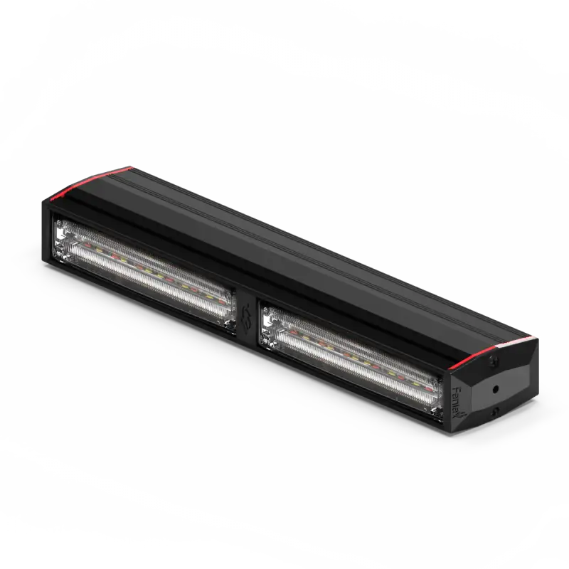 Black rectangular LED light bar from Feniex Q Series with serial technology and smart modules