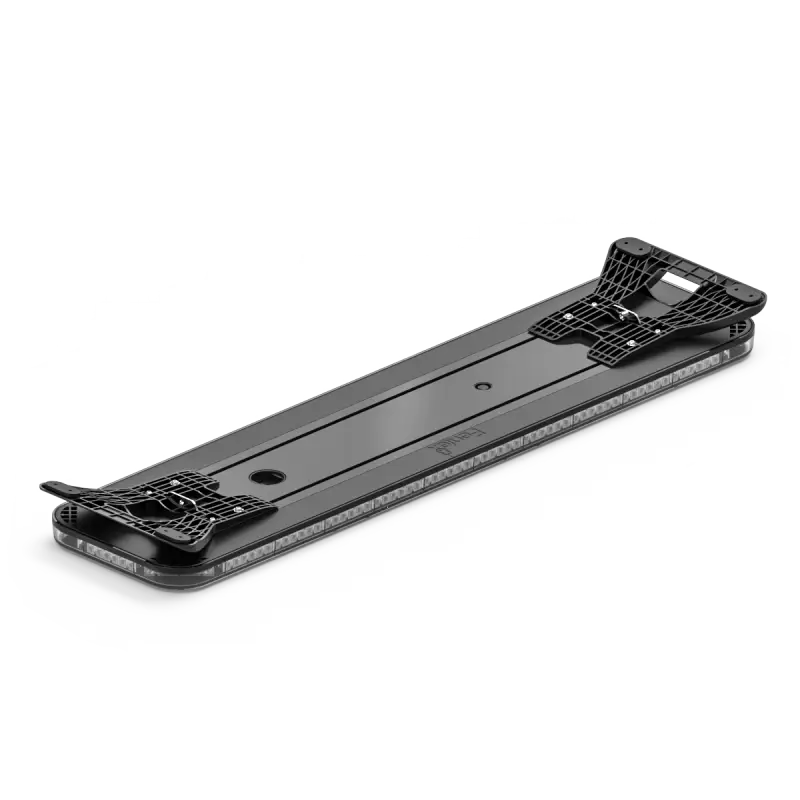 Black rectangular Fusion-S GPL exterior light bar with mounting brackets for durable light bars