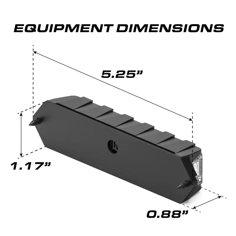 Black rectangular light from Feniex Q Series Surface Mount for series surface mounting