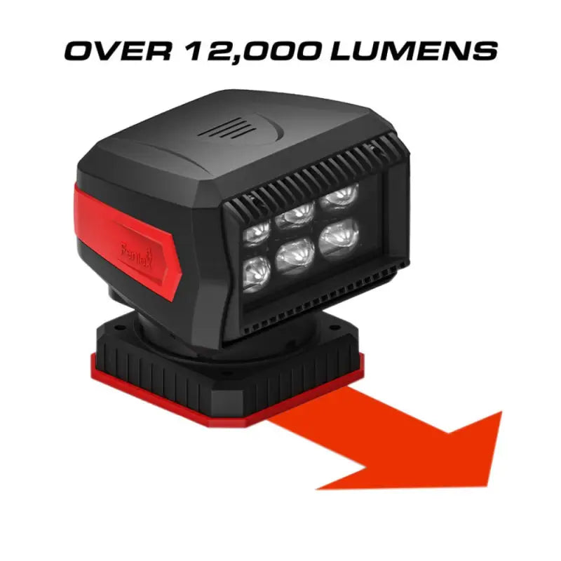 Black and red LED work light for Feniex Remote Spot Light, a powerful remote spot light