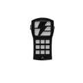 Black remote control with lightning bolt symbol for UBL Handheld Siren and Controller