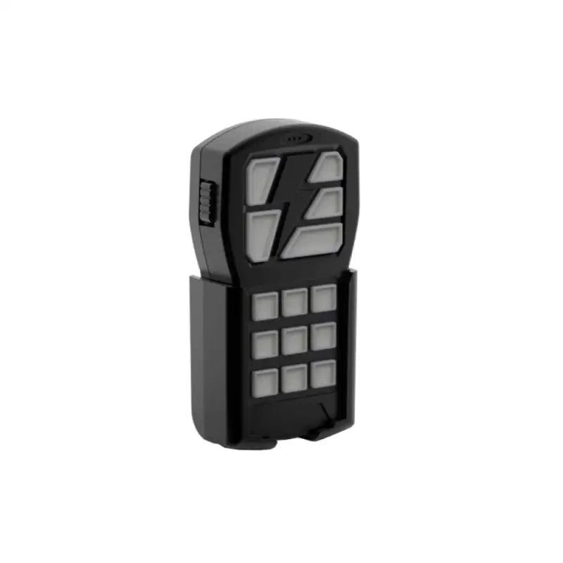 Black remote control with gray buttons for UBL Handheld Siren and Controller device