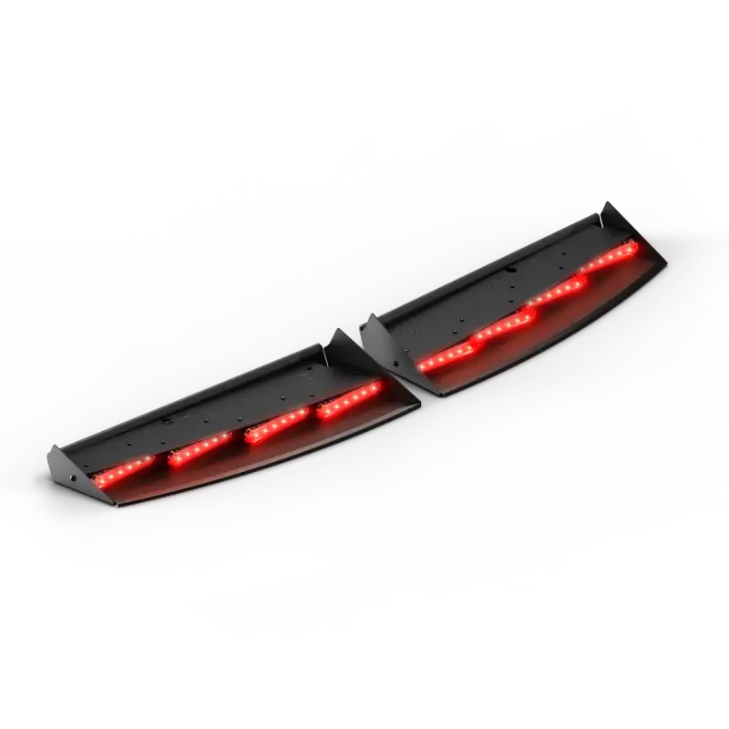 Black spoiler with red LED lights on Feniex Quantum 2.0 Light Bar for first responders