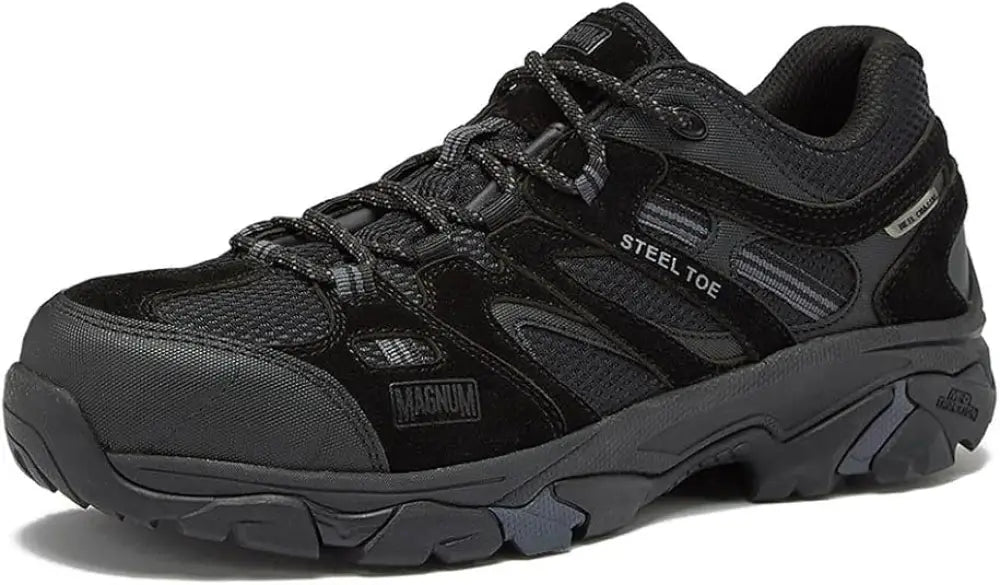 Black Steel Toe Sneaker WP showcasing durable steel toe work shoes for safety and comfort