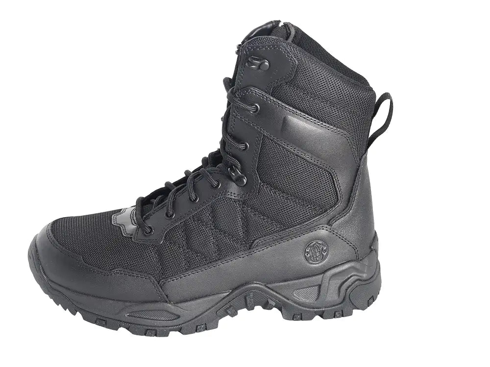 Black tactical boot for hot weather firefighting and first responder activities