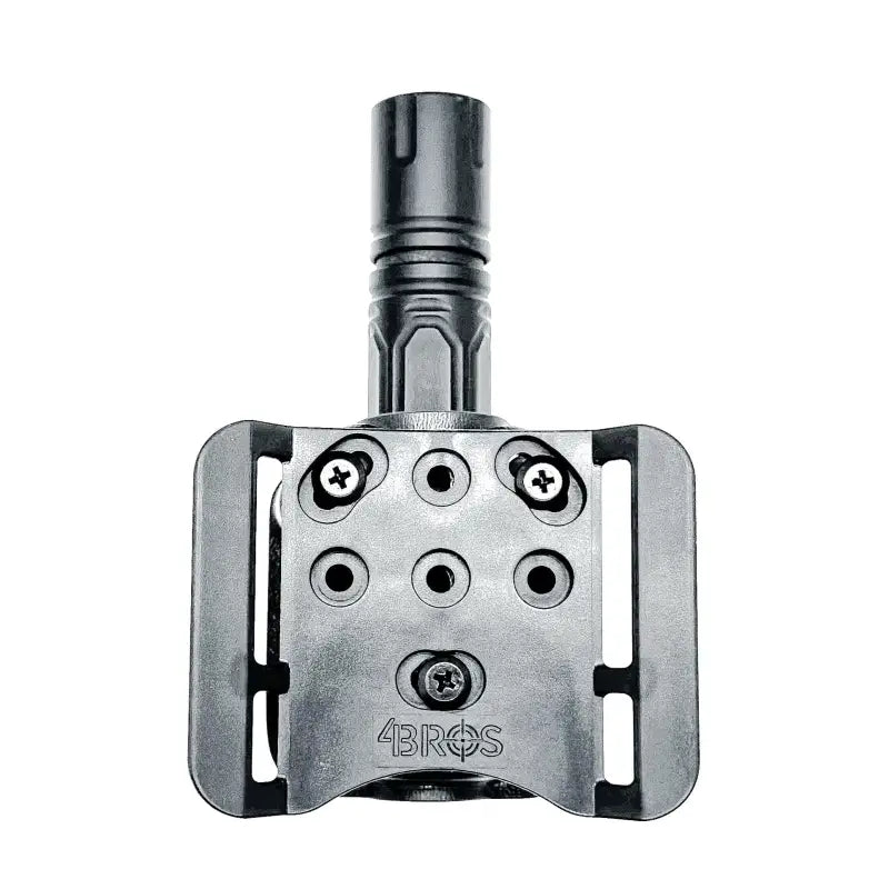 Black Modlite Flashlight Carrier with Safariland QLS Fork and rotating belt attachment