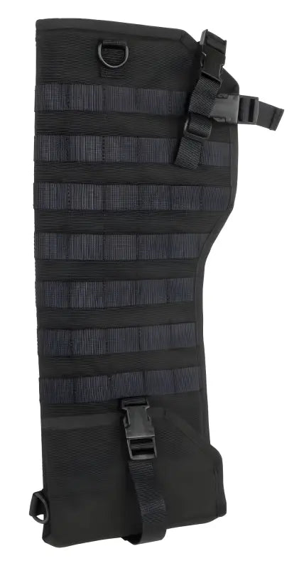 Black tactical hydration carrier with MOLLE webbing for Tactical Rifle Scabbard
