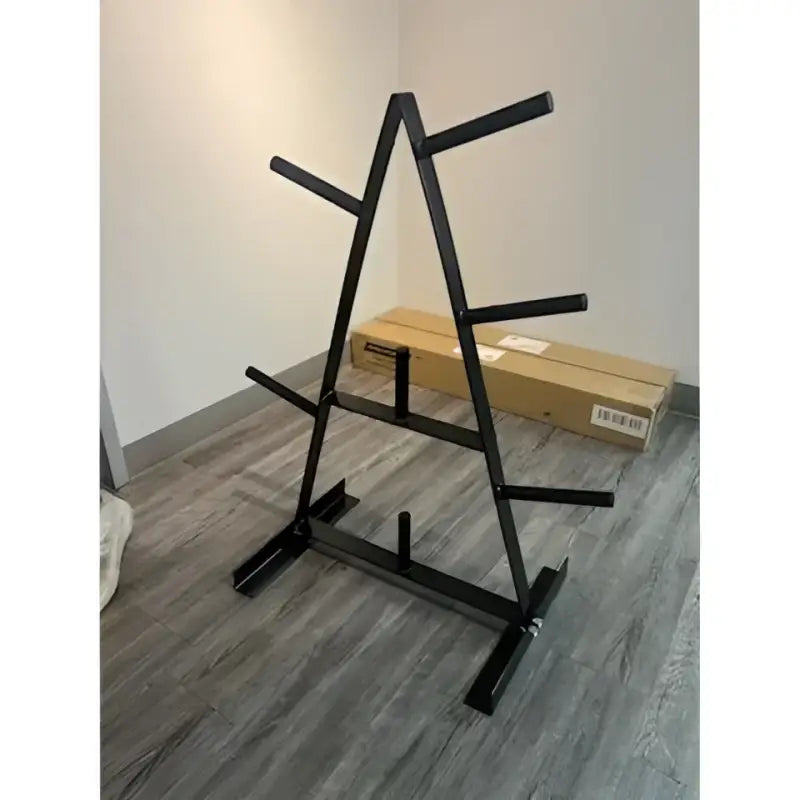 Black weight plate storage rack for SFE Standard A Frame Rack, ideal for first responders