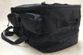 Black zippered gear bag with suede leather wrap in Wildland Fire Gear Bag 2 Compartment Funes Style