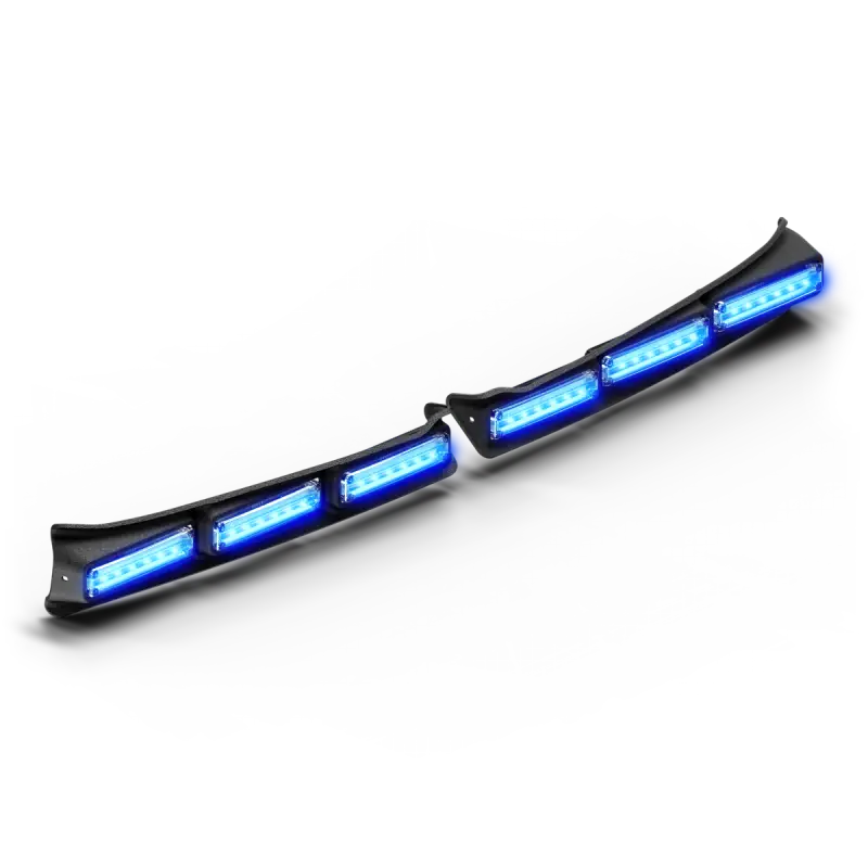 Blue LED light bar on Feniex Quantum 2.0 Spoiler Mount for first responders