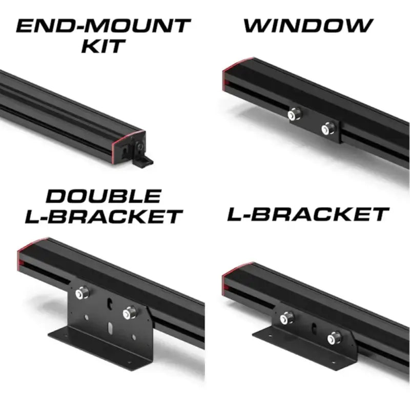 Mounting bracket options for Feniex Fusion-S 200 Stick Light used by first responders