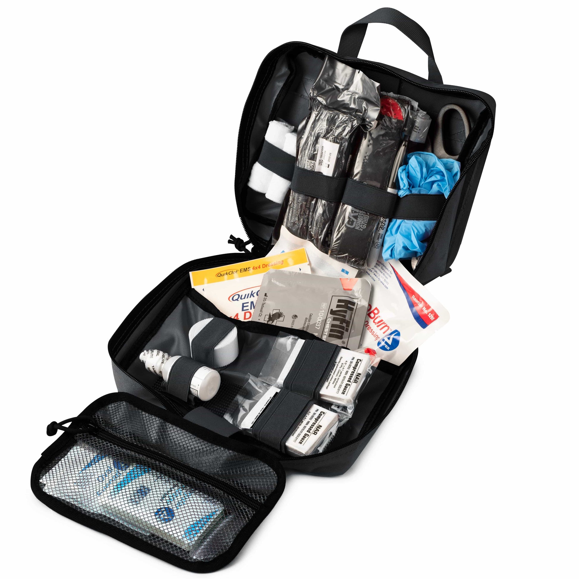 Chief Miller First Aid Kits Scherber Vehicle IFAK Emergency Trauma Kit | 25+ Medical Supplies | Basic Apparel