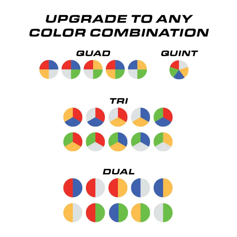 Color combination options for Feniex Quantum 2.0 18-inch mini light bar display
