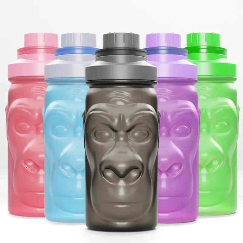 Colorful gorilla-faced Harambe Shaker Bottles for stylish shaker bottle enthusiasts