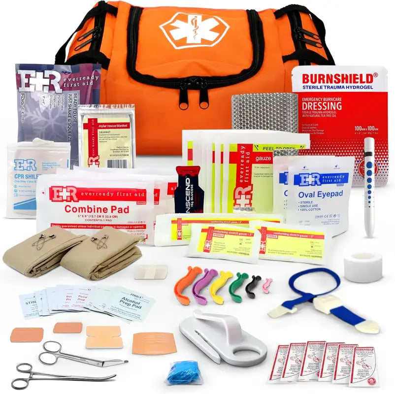 Fully Stocked First Responder Trauma Kit for Firefighters Police and First Responders