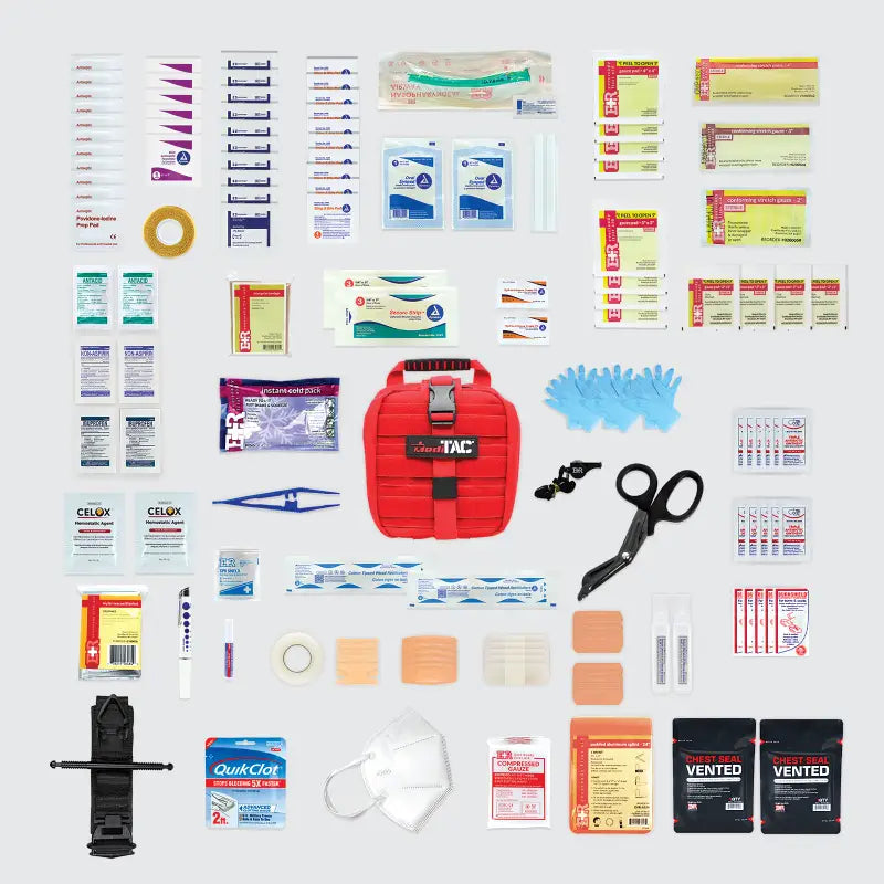 Comprehensive first aid kit for first responders, firefighters, and police officers