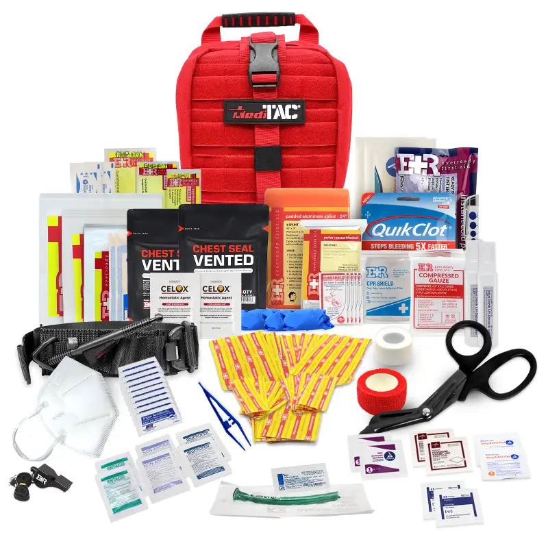 Comprehensive first aid kit for first responders, firefighters, and police professionals