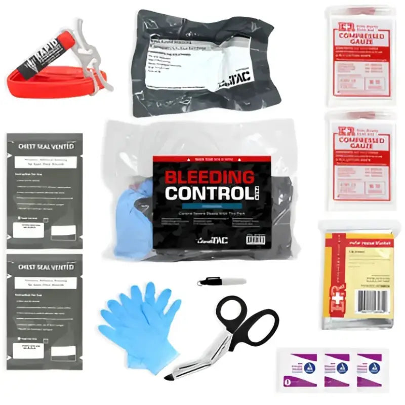 Intermediate Bleeding Control Pack for first responders, firefighters, and police rescues