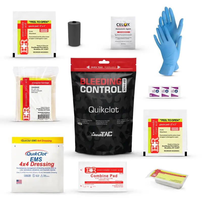 Bleeding Control Zip Pack for first responders and firefighters emergency bleeding control kit