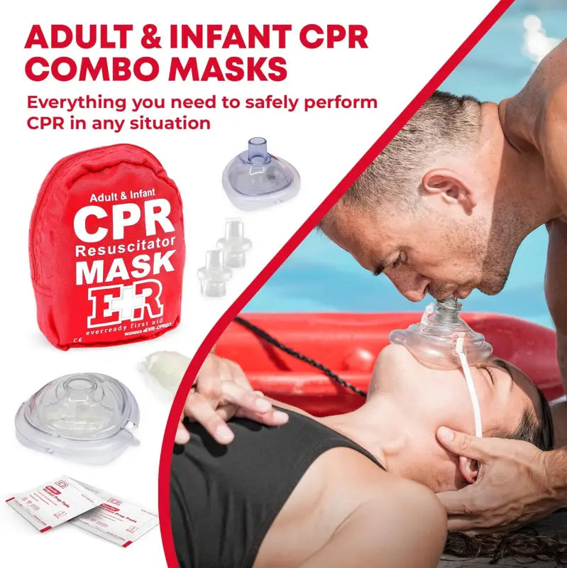 CPR mask kit in Fully Stocked First Aid Waist Kit for first responders, firefighter, police