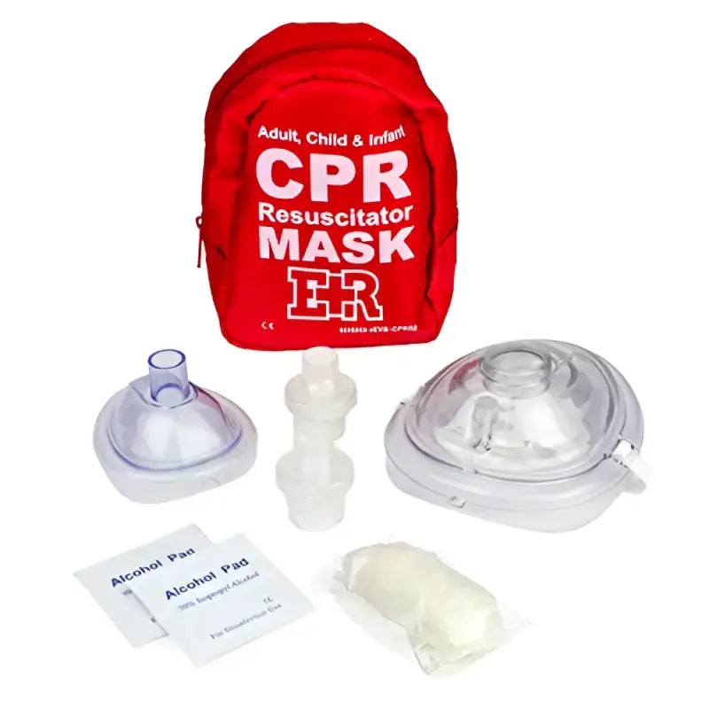 Fanny Pack with Infant CPR Masks and Adult CPR Resuscitator Mask Kit