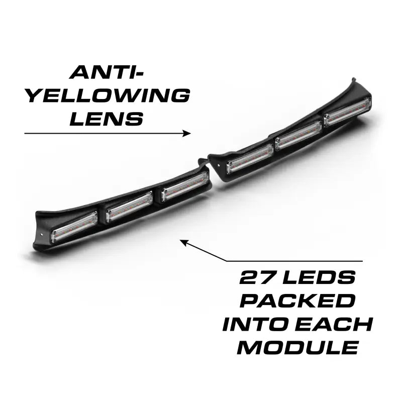Curved LED light bar on Feniex Quantum Spoiler Mount for first responders emergency vehicles