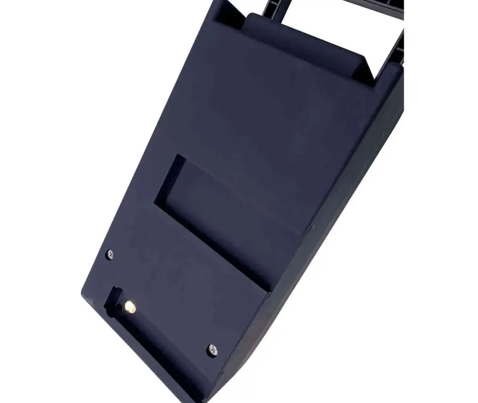 Dark blue plastic stand for Line2Design replacement battery in motorized stair chair