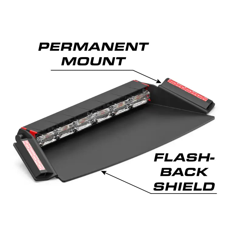 Feniex Q Series 2X Dash Light with emergency vehicle light bar and flashback shield using serial technology and smart modules