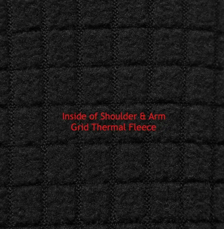 Black quilted thermal fleece with grid-structure fleece for Equinoxx Stage vest carrier