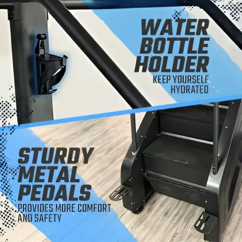 SFE Stepmill Pro features a revolving staircase for a natural climbing motion workout