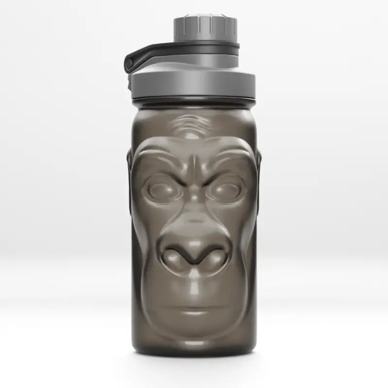 Gorilla-faced water bottle in Harambe Shaker Bottles product line, innovative shaker bottle