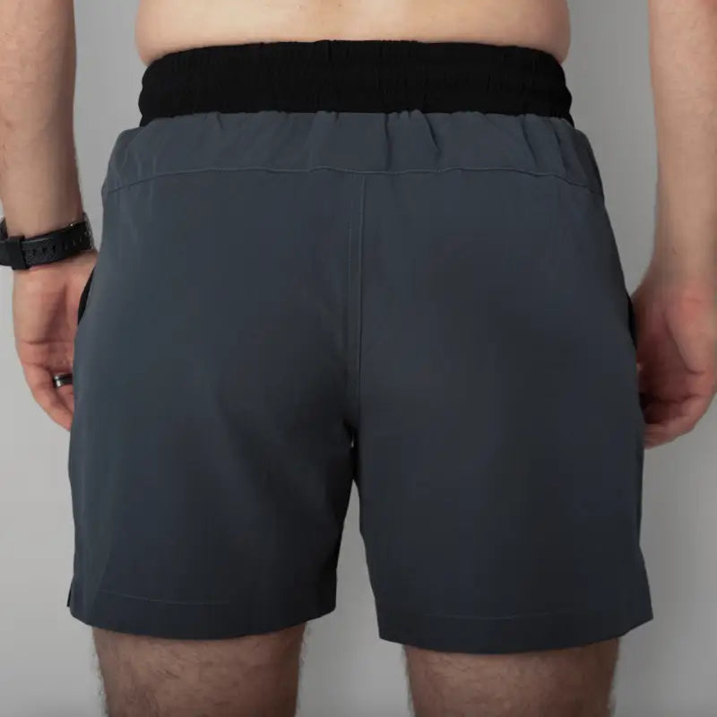 Gray Carrier Training Shorts Mk.II - 5 Inch Inseam, ideal for concealed carry and training