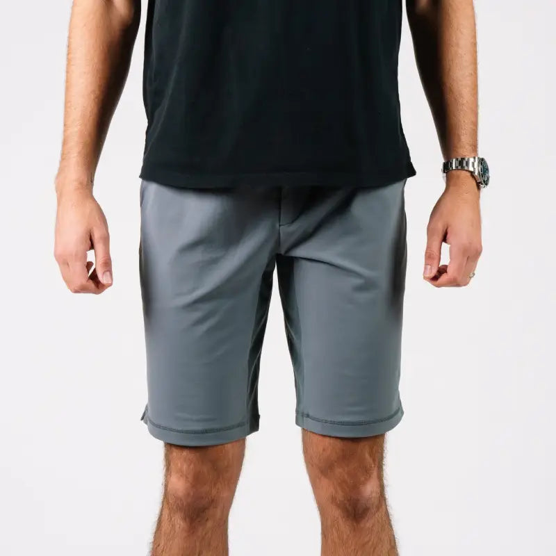Gray athletic carrier shorts for concealed carry from Arrowhead Tactical Apparel