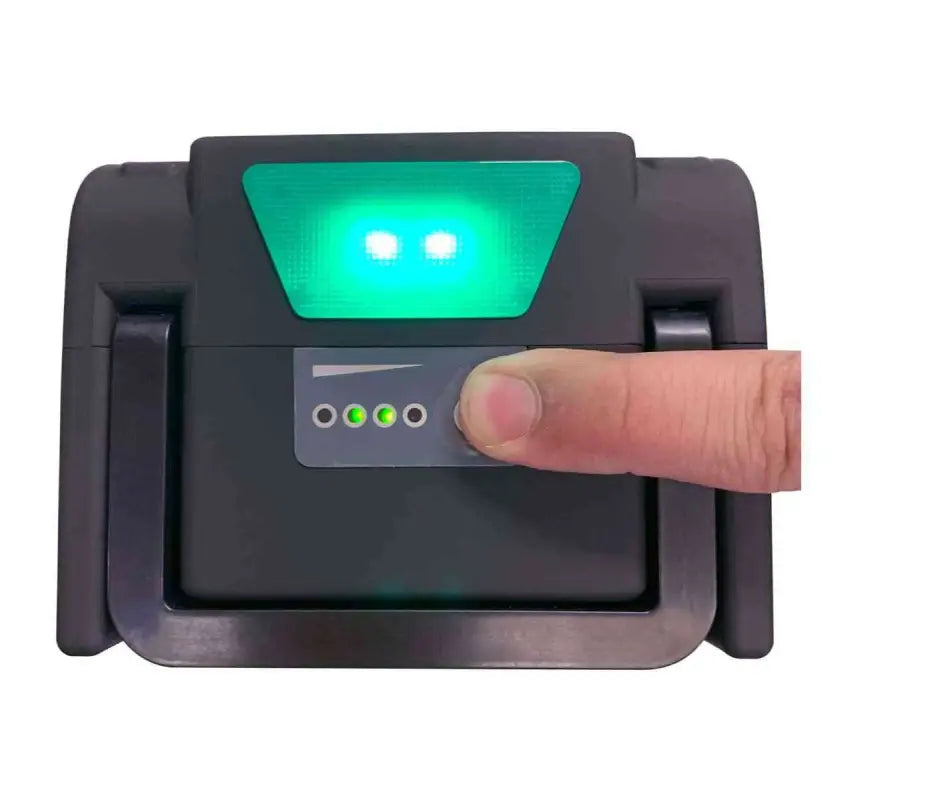 Gray LINE2design replacement battery pack with green lights for Motorized Power Stair Chair