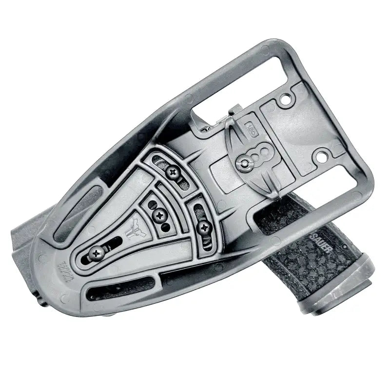Gray gun holster for Sig Sauer P365-XMacro Comp with firearm, P365-XMacro compatible