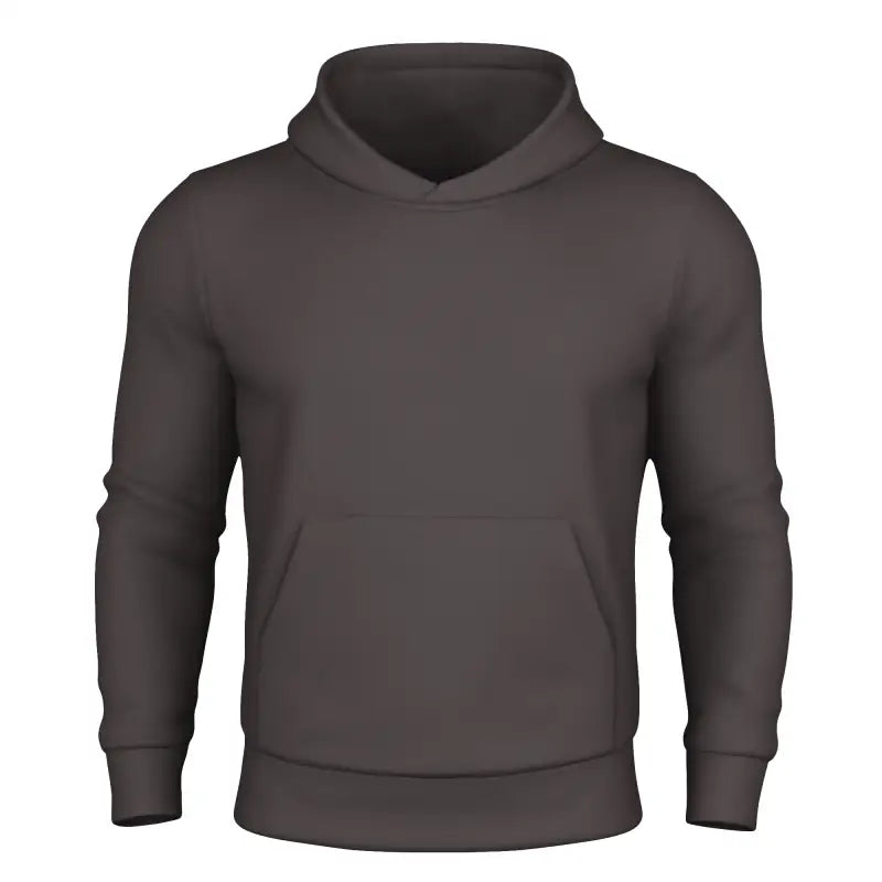 Gray hooded sweatshirt featuring a durable hoodie, hand pocket, and smooth draws