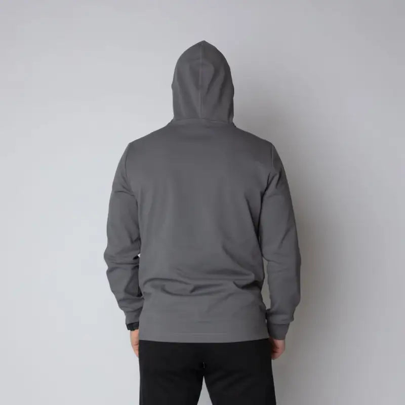 Gray Durable Concealment Hoodie with Hand Pocket and Smooth Draws for Comfort