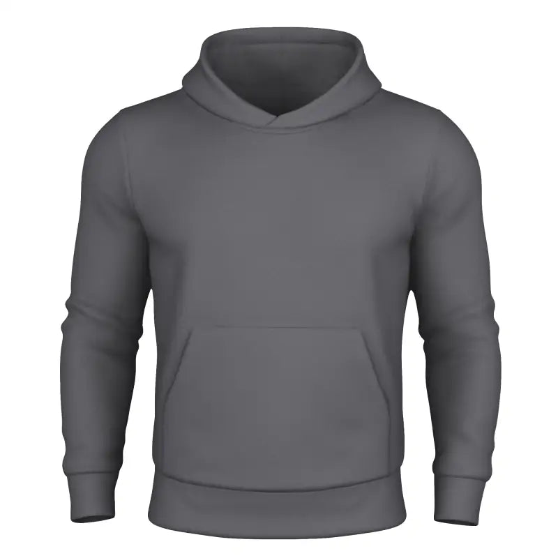Gray hooded sweatshirt with hand pocket and smooth draws from Durable Concealment Hoodie