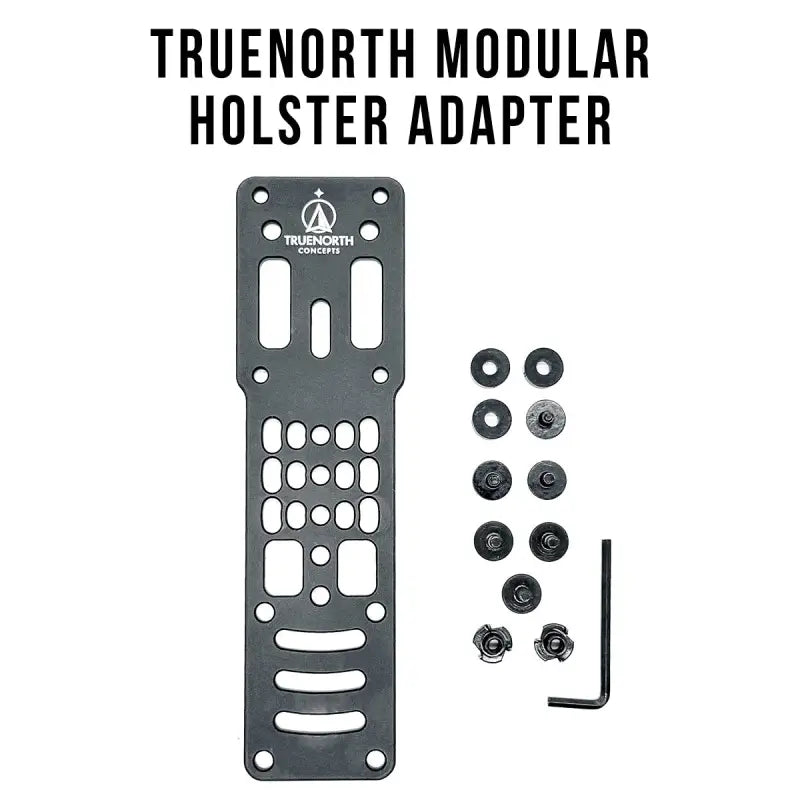 Gray Sig Sauer P365-FUSE holster adapter with mounting hardware for weapon-mounted light