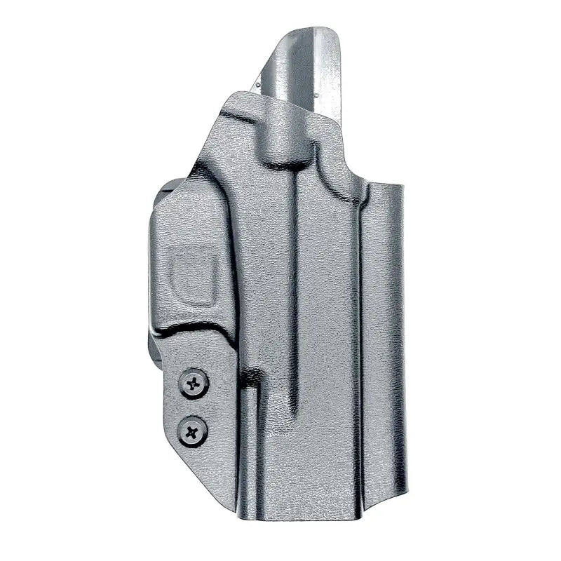 Gray molded gun holster for Glock 19 OWB holster with magazine pouch for outdoor shooting