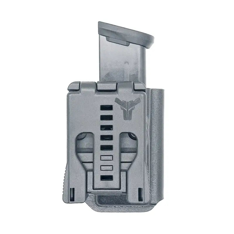 Gray polymer P365-FUSE OWB Magazine Pouch with magazine retention device for secure hold